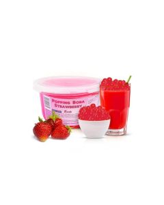 Fanale Strawberry Popping Boba Pearls Vegan Non GMO Gluten Free Fat Free Perfect for Bubble Tea Smoothies Ice Cream Desserts and Beverages