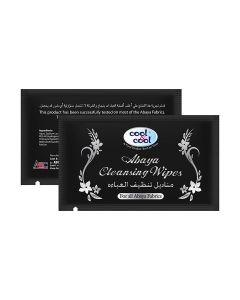 Cool & Cool Abaya Cleansing Wipes 12's - Gentle Fabric Care, Color Protect & Instant Cleansing