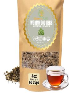 Cure wid Pure Organic Wormwood Herb Cut & Sifted 4oz - Artemisia Absinthium