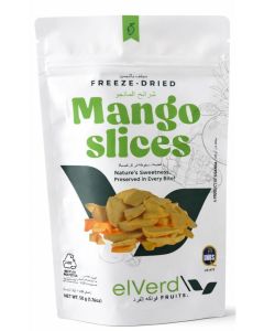 Elverd Premium Freeze – Dried Crunchy Mango Slices - 50g, 100% Natural Crispy Fruit, No Added Sugar, Healthy Snack, Rich in Vitamin C, High Fibre, Vegan, Gluten Free, Perfect for School, Office, Travel & Fitness.