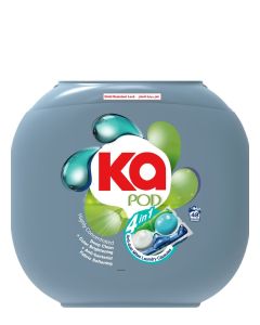 KA PODS, 4-in-1 Anti-Dust Mites Laundry Detergent Capsules with Deep Cleaning, Fabric Softening, Color Brightening, Anti-Bacterial, Powerful Stain Remover in 1 capsule, Long-Lasting Fragrance, 48 Pods