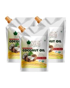 100% Organic Virgin Coconut Oil / 250ML / Unrefined / Cold Pressed / Hexane Free / Great For Cooking, Hair & Skin / Hair Oill (250 ml) pack of 3
