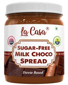 La Casa Sugar Free Milk Chocolate Spread Stevia Base All Natural Product of India 350g