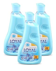 Fabric Softener Freshener Concentrated Blue Petals 60 Washes 3x1500ml