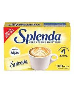 SPLENDA No Calorie Sweetener 100 Sachets, Zero Calorie Sugar Substitute, Sucralose Sweetener Packets for Coffee, Tea, Baking & Everyday Use, 100g