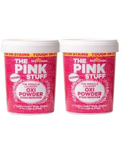 Stardrops The Pink Stuff Oxi Powder Stain Remover for Colours – Pack of 2 (2 × 1kg) – Colour-Safe Oxygen Cleaning Power, Tough on Stains, Fresh Clean Scent
