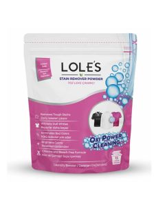 Lole's Stain Remover Powder, Oxi Power Cleaning, 15 Loads, Chlorine-Free Laundry Booster, Colour Safe, 400G