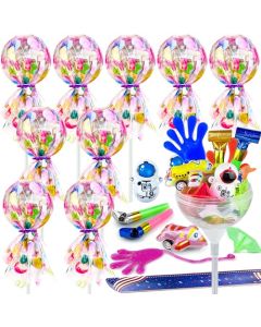 PPXMEEUDC 10 Pack Giant Lollipop Goodie Bags Fun Party Favors Birthday Return Gifts Classroom Prizes Candy Treats for Events