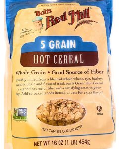 Bobs Red Mill 5 Grain Rolled Hot Cereal 16 Oz Pack of 4