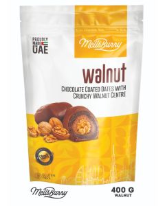 Walnut Chocolate Coated Dates with Crunchy Walnut Centre 400g / Premium UAE Made Gluten Free Dates