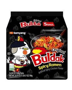 Samyang Buldak Spicy Chicken Ramen Noodles - 5 Pack (4.94 oz each) 140grams Pack of 5
