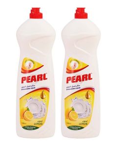Pearl Dishwash Liquid Lemon 2L Promo Pack Strong Grease Removal Dishwashing Soap Soft on Hands Kitchen Cleaner 2 x 1L, 2 L