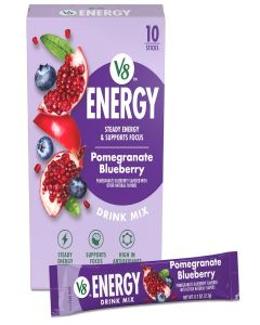 V8 Energy Pomegranate Blueberry Energy Drink Powder, .10 oz Packet (10 Count)