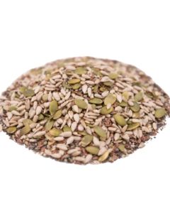 Gerbs Super 5 Seed Snack Mix 1 lb Raw No Artificial Additives Resealable Bag Crunchy Pumpkin Sunflower Flax Chia Hemp Blend Top 14 AllergenFree