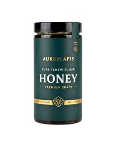 Yemeni Sumar Honey, 100% Raw Unfiltered Pure Honey, Hand Harvested Organic Honey, Non-GMO, Rich in Nutrients & Energy Source, Certified Thick Honey – 1kg Honey Jar