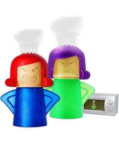 Abnaok Microwave Cleaner 2 PCS Angry Mama Microwave Cleaner Microwave Oven Steam Cleaner Easily Clean in Minutes Cleans Add Vinegar and Water for Home or Office with English Manual