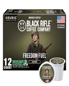 Black Rifle Coffee Dark Roast K Cup Coffee Freedom Fuel 12 Count