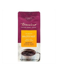 Hazelnut Chicory Coffee Alternative - Ground Herbal Coffee That's Prebiotic, Caffeine Free & Acid Free, Medium Roast, 11 Ounce