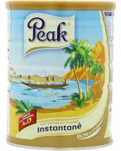 Peak Whole Milk Powder 2 Pound 900g Can European Milk from Holland rBST Free Full Rich Flavor Dissolves Instantly Long Shelf Life Premium Full Fat Quality