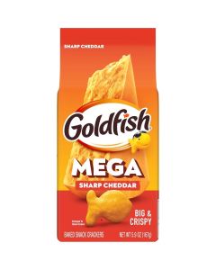 Goldfish Mega Bites Sharp Cheddar Cheese Crackers, 5.9 Oz Bag