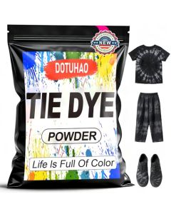 DOTUHAO Tie Dye Powder Black Tie Dye for Clothes Fabric Dye Permanent Washfast Powder Tie Dyes Creative Dyes for Clothes Black2 OZ