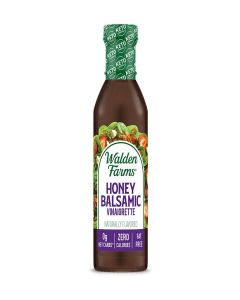 Walden Farms Honey Balsamic Vinaigrette - Calorie-Free, Gluten-Free, Low Carb, Keto-Friendly, Vegan, Sugar-Free, Dressing with Sweet Honey & Balsamic Flavor, (12 oz Bottle)