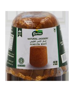 Farmex Natural Jaggery (Gur) - 450g / Unrefined Traditional Sweetener / Chemical-Free & Pure / Rich in Minerals / Vegan