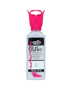 Tulip Dimensional Fabric Paint 114 OuncesGlitterSilver