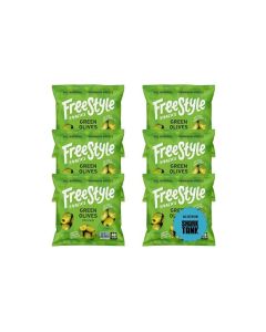 Freestyle Snacks Olive Snack Packs As Seen on Shark Tank Single Serve Fresh Pitted Green Olives Grown in Greece All Natural NonGMO SugarFree Salty Snack Original 11oz 6 Pack