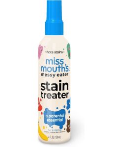 Messy Eater Stain Treater Spray - 4oz Stain Remover - Newborn & Baby Essentials - No Dry Cleaning Food, Grease, Coffee Off Laundry, Underwear, Fabric