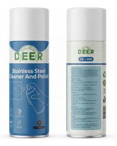 DEER Stainless Steel Cleaner Spray 400ml - Streak-Free Shine & Fingerprint Removal for Kitchen Appliances
