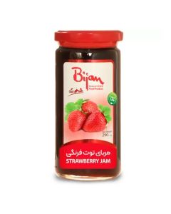 Bijan Strawberry Jam With Real Fruit Pieces In Glass Jar- 290gms