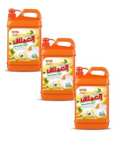 Ultra Dishwashing Liquid, Orange, 1800ml pack of 3