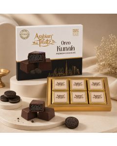 Oreo Kunafa Premium Chocolate Gift Box 120g / Luxury Milk Chocolate with Crispy Kunafa & Oreo Filling / 6 Pieces / Made in UAE
