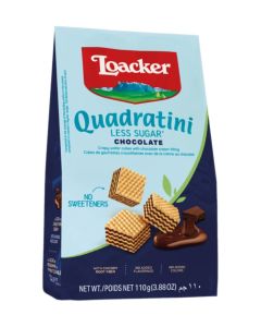 Loacker Quadratini Less Sugar Chocolate 110g