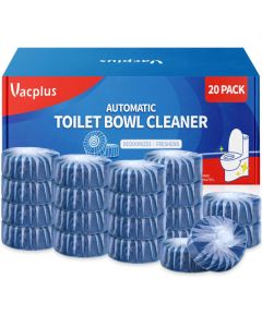 Vacplus Toilet Bowl Cleaners 20 Pack LongLasting Toilet Cleaner Tablets Prevent Stains Deodorize Blue