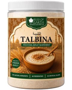 Bliss of Earth Talbina Powder 400g / Premium Barley Porridge Mix / Sunnah Food for Breakfast & Suhoor / 100% Natural Instant Talbina Barley Powder, No Preservatives, High Fiber Superfood