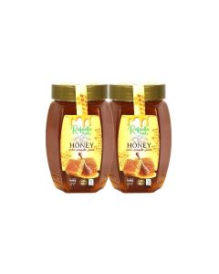 Rafaella Natural Honey Hexa Jar, 2x500g / Premium Quality / 100% Pure Honey / No Added Sugar or Preservatives