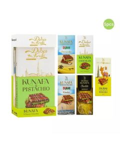 Dubai Kunafa and Pistachio 5 Flavour Chocolate- 5pcs