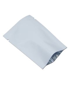 PABCK 200 Pieces White Metallic Mylar Foil Open Top Sealable Bags 24x35 inch Inside Size 2x31 inch Vacuum Heat Seal Pouches for Food Storage Packaging with Tear Notches