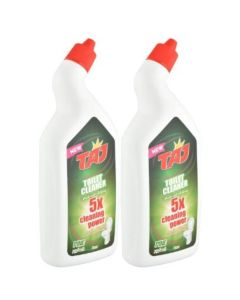 TAJ 1.5L Toilet Cleaner Pine (750ml x2) Powerful Limescale & Germ Removal Bathroom Cleaner