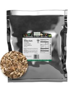 Frontier Coop Organic Cut Sifted White Willow Bark Kosher 16 Ounce Pack of 1