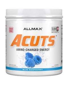 ALLMAX Nutrition AMINOCUTS ACUTS AminoCharged Energy Drink with Taurine LCarnitine Green Coffee Bean Extract Blue Raspberry 36 Servings