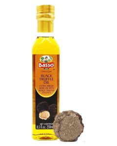 BASSO 1904 Black Truffle Oil - Extra Virgin Olive Oil with Black Truffle Essence, 8.5oz (250ml)