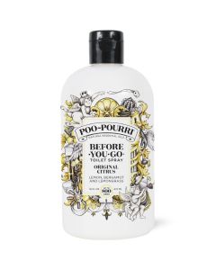 PooPourri BeforeYouGo Toilet Spray Original Citrus Refill Bottle 16 Fl Oz Lemon Bergamot and Lemongrass