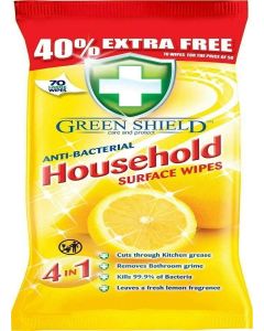 Green Shield Household Wipes 70's Pack Of 2