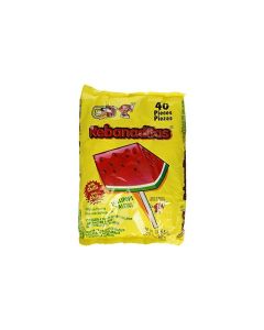 Vero Rebanaditas Paletas Sabor Sandia Hard Candy Chili Covered Lollipops 40 pcs