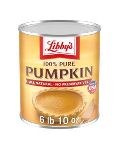 Libbys 100 Pure Pumpkin Thanksgiving and Holiday Desserts Pumpkin Pie Filling Bulk 6 lb 10 oz Can