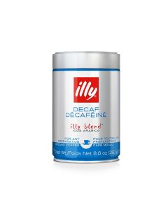 Illy decaffeinated ground coffee, 8.8oz can.
