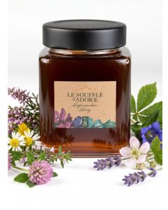 Le Souffle d'Adore High-Mountain Forest Honey / 100% Pure Natural Honey, Rich & Dark, Award-Winning, 250g Glass Jar
